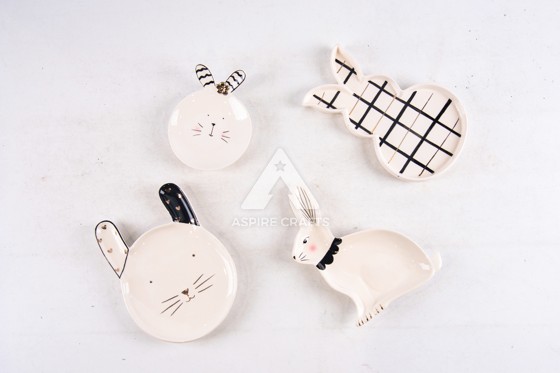 Rabbit-Shaped Ceramic Home Dish