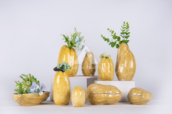 Peanut-Shaped Ceramic Vase