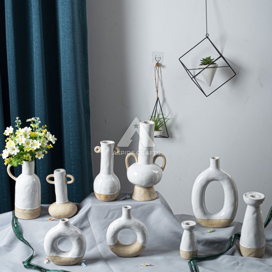 Ceramic Vase and Candleholder for a Mid-Century Modern Look