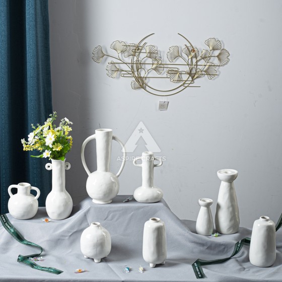 Ceramic Vase and Candleholder for a Country Cottage Style