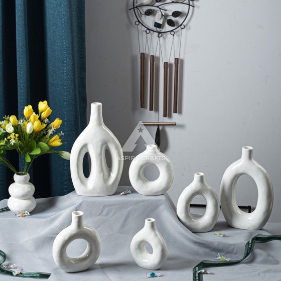 Unique Ceramic Vase-Candleholder for a Bohemian-Style Decor