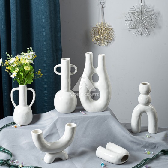 Handcrafted Ceramic Vase and Candleholder for Artisan Style