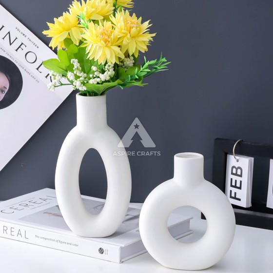 Simple White Home Decor Vase