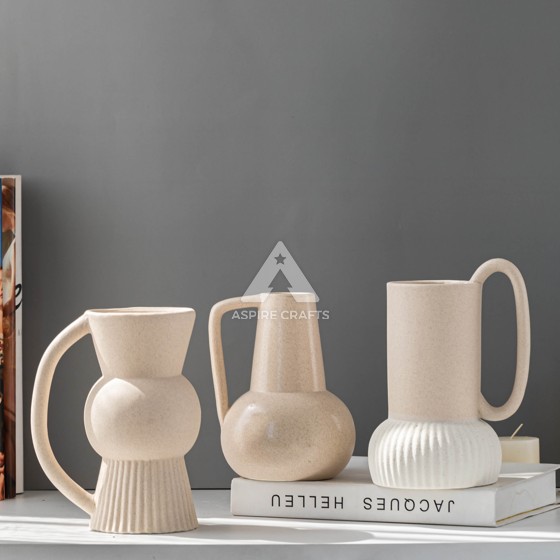 Light Brown Clay Decor Vase