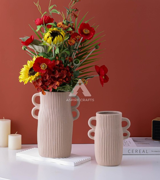 Clay Flower Vase for Gardens