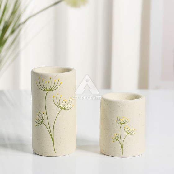 Ceramic Silkscreen Vase - Perfect for Any Room