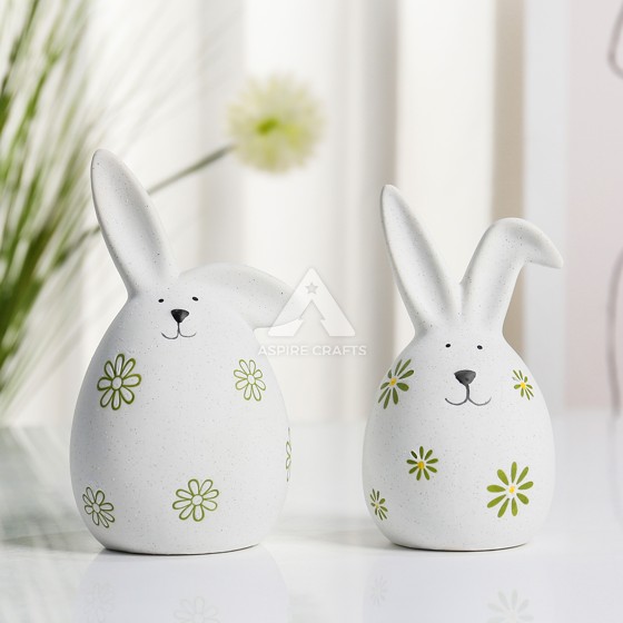 Artful Silkscreen Rabbit Decor