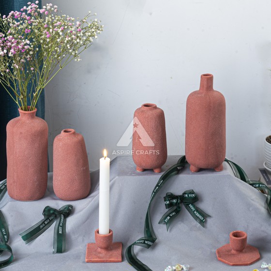 Ceramic Vase with Removable Candleholder for Convenience