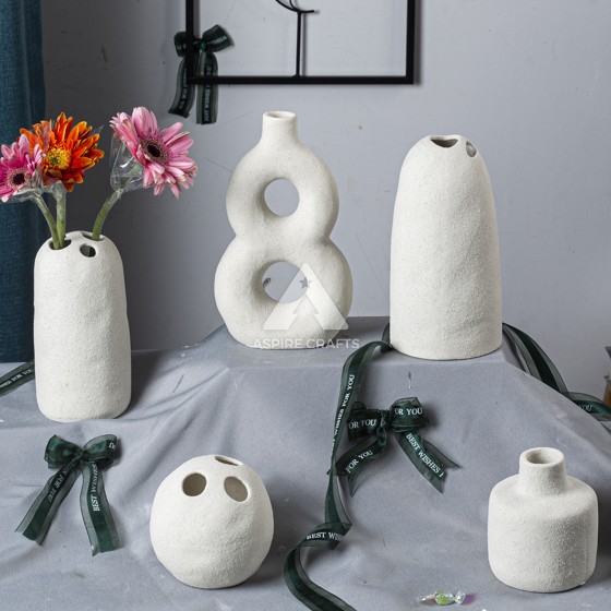 Ceramic Vase and Candleholder for a Bohemian-Inspired Space