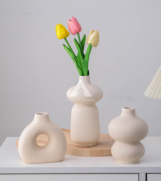 Casual Terracotta Ceramic Vase