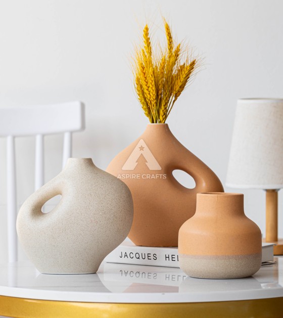 Rustic Clay Vase for Home Decor