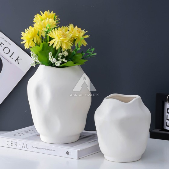 Stylish White Decorative Vase