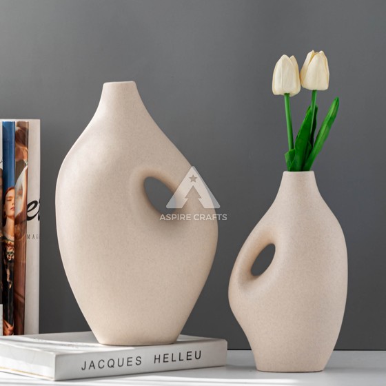 Natural Clay Vase for Home Decor