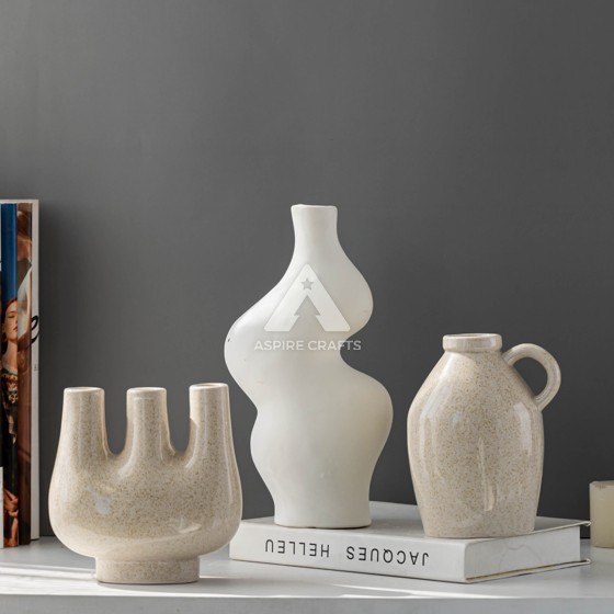 Light Clay Display Vase