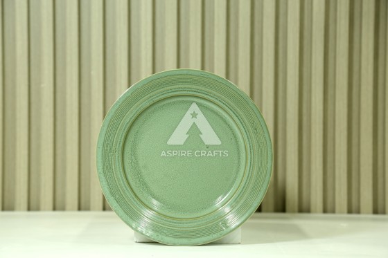 Modern Ceramic Plates with Sleek Lines and Vibrant Colors