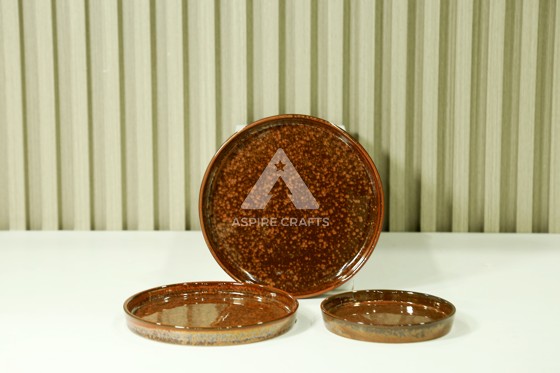 Rustic Ceramic Plates for Country-Style Kitchen Decor