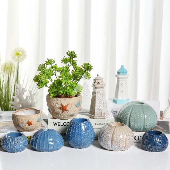 Oceanic Glaze Planter - Ceramic Garden of Wonders