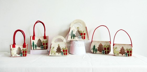 Charming Christmas Fabric Goodies Carrier