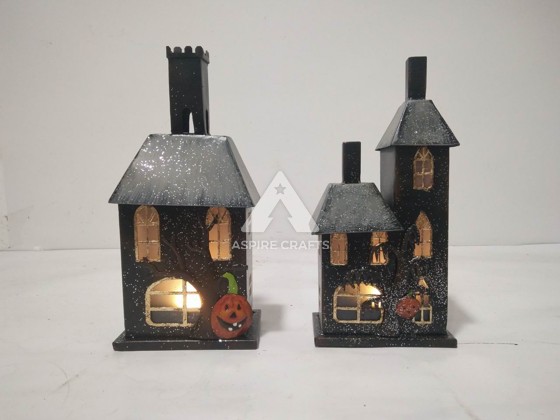 Mystical Iron Castle Halloween Statue