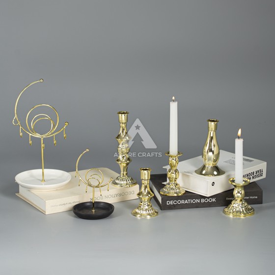 Elegant Iron Candelabra with Gold Accents