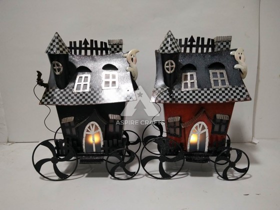 Iron Haunted Castle Halloween Ornament