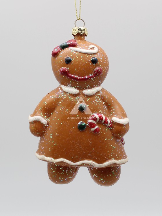 Poly Crafted Brown Snowman Ornament