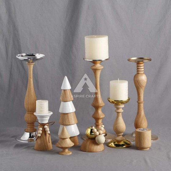 Unique Wooden Candle Stand