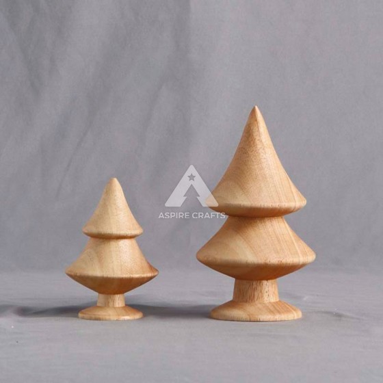 Natural Wood Tree-Shaped Display