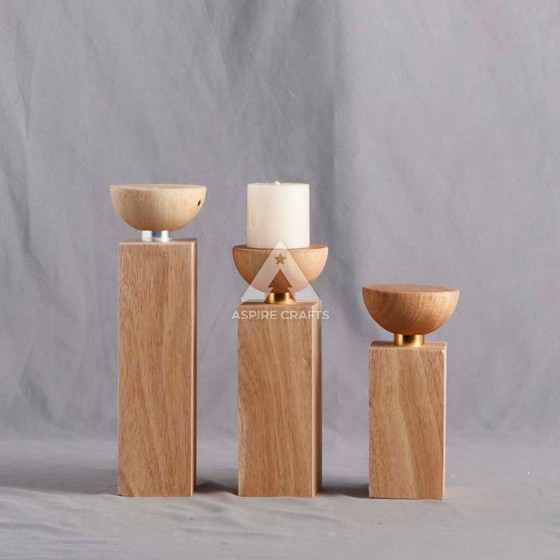 Unique Wooden Candleholder for Special Occasions