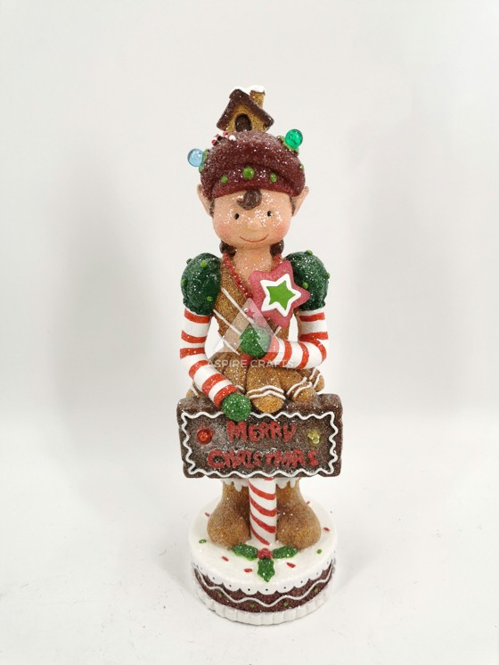 Festive Polyresin Crafts: Snowmen & Gingerbread