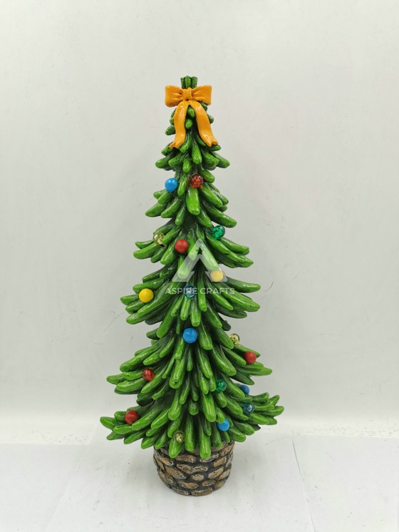 Go Green with Synthetic Polyresin Decorative Christmas Trees