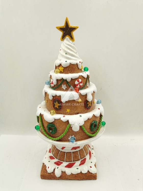 Synthetic Polyresin Christmas Tree Gingerbread Ornaments