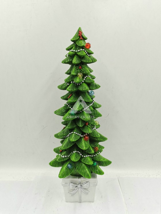 Eco-Conscious Synthetic Polyresin Green Christmas Trees