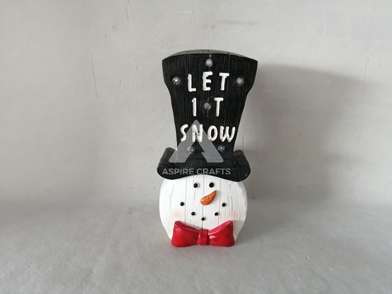 Synthetic Polyresin Christmas Snowmen for All Seasons