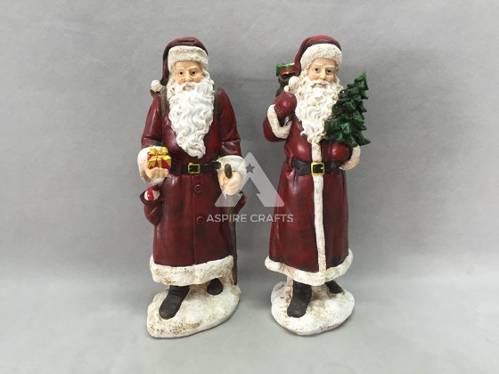 Synthetic Polyresin Crafted Jolly Old Saint Nick