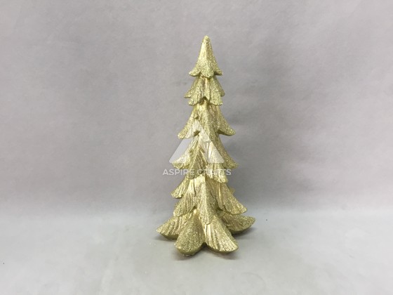 Gold Polyresin Christmas Trees