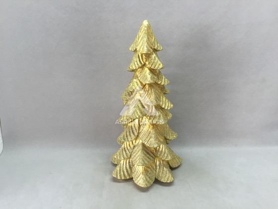 Elegant and Enduring: Synthetic Polyresin Golden Christmas Trees