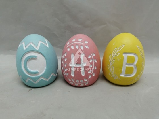 Vibrant Synthetic Polyresin Easter Eggs