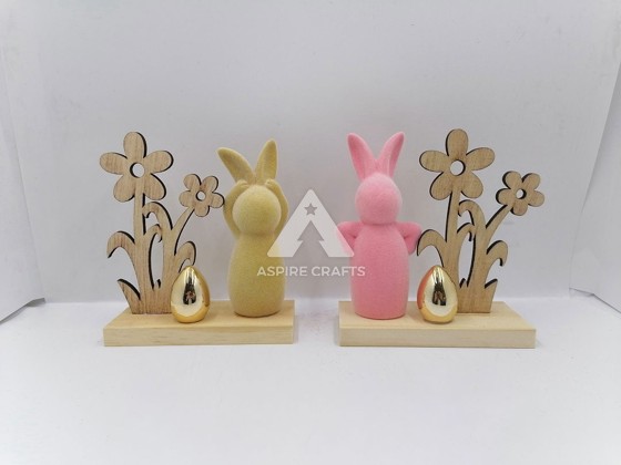 Easter-inspired Synthetic Polyresin Rabbit Decorations