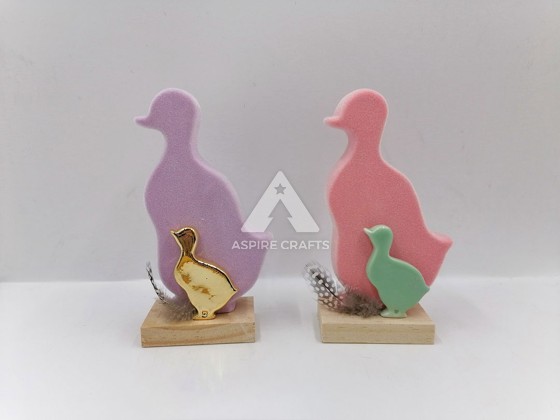 Charming Synthetic Polyresin Easter Duck Ornament