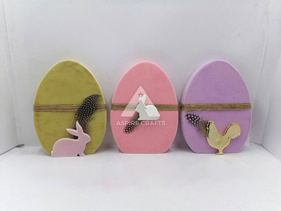 Colorful Synthetic Polyresin Easter Egg Ornaments