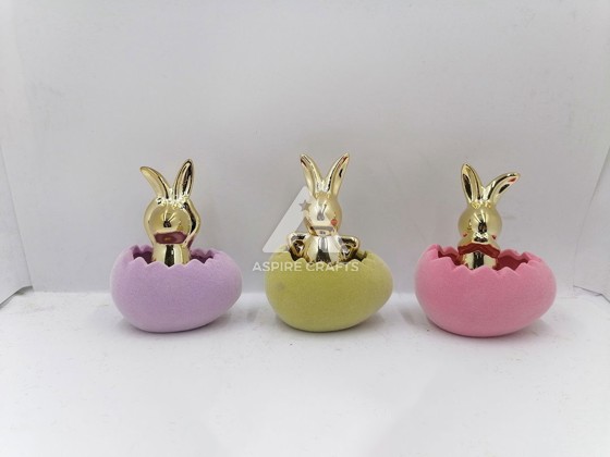 Charming Synthetic Polyresin Easter Egg Shell Decor