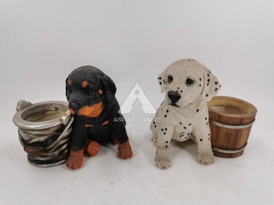 Adorable Polyresin Garden Dog Figurines