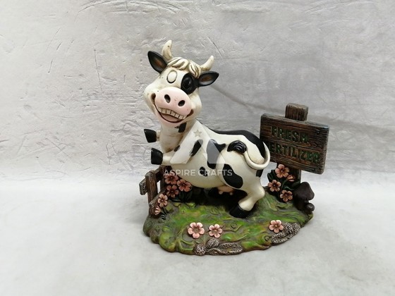 Charming Polyresin Garden Dairy Cows: A Country-Styled Addition