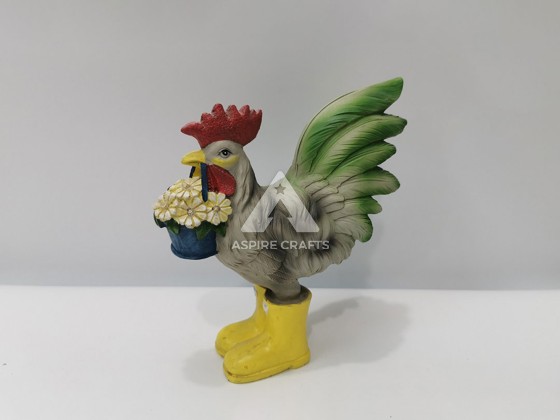 Charming Polyresin Garden Chicken: A Whimsical Addition