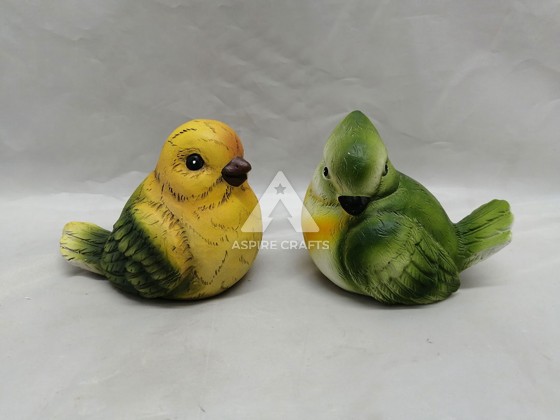 Delightful Polyresin Garden Bird Ornament: A Cheerful Accent