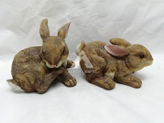 Enchanting Polyresin Garden Bunnies to Your Green Oasis