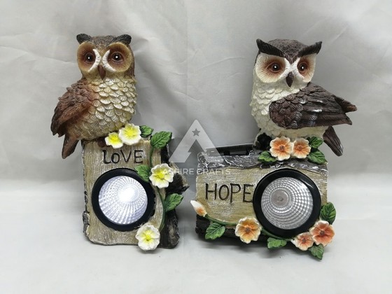 Polyresin Garden Owl Sculptures