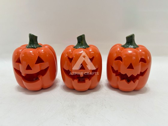 Creepy Polyresin Pumpkin Carvings: Unique Halloween Ornaments