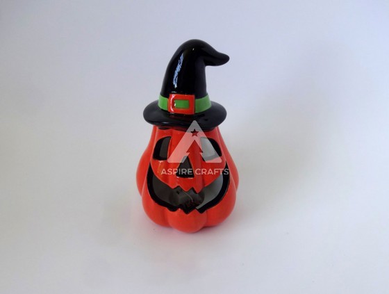 Ghostly Polyresin Pumpkins: Halloween Decor